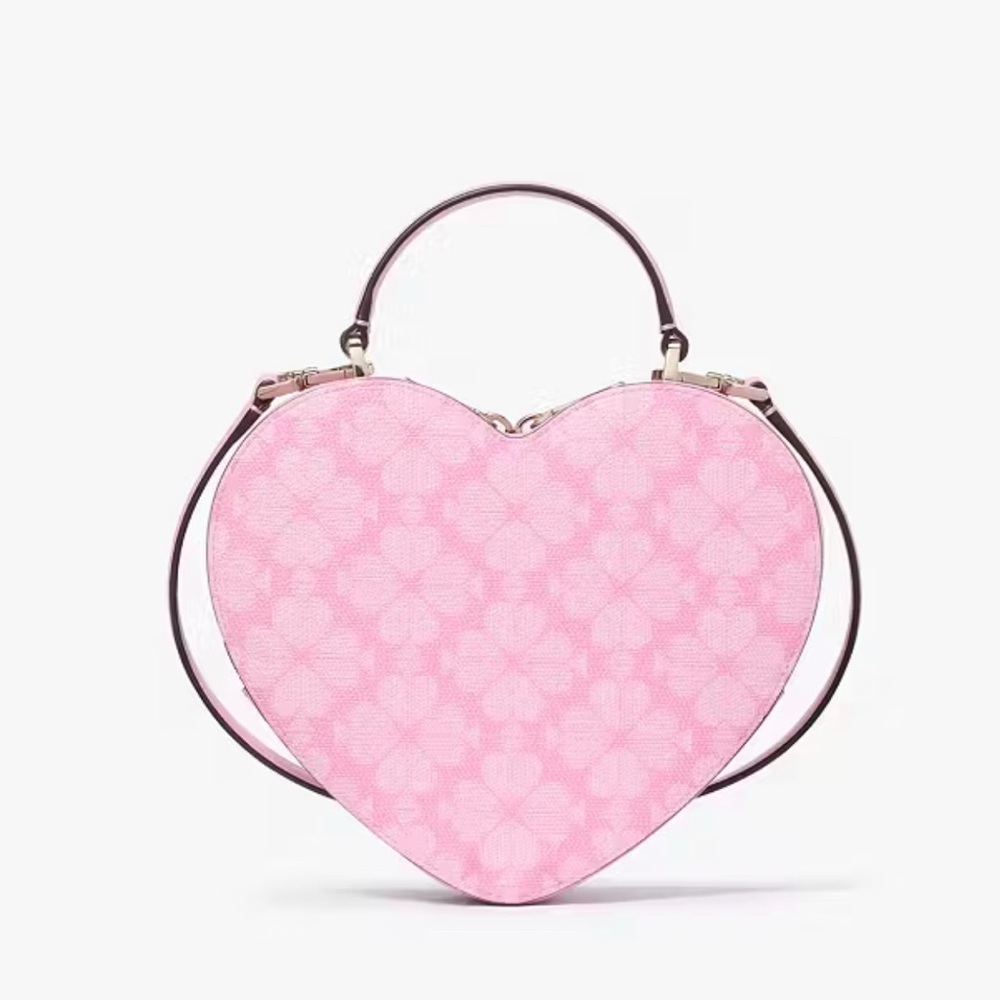 Kate Spade Love Shack Spade Flower Heart Crossbody Parisian Rose - Picture 12 of 14